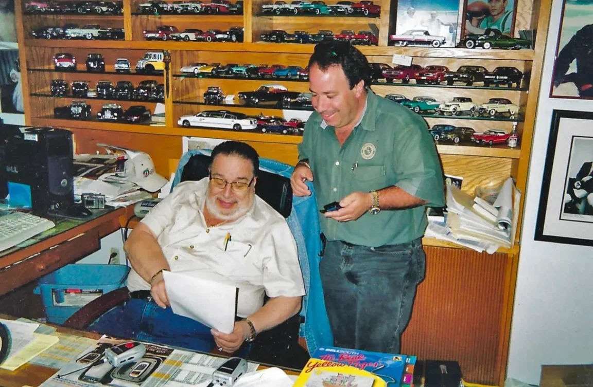 Eric and Lenny in the early shop